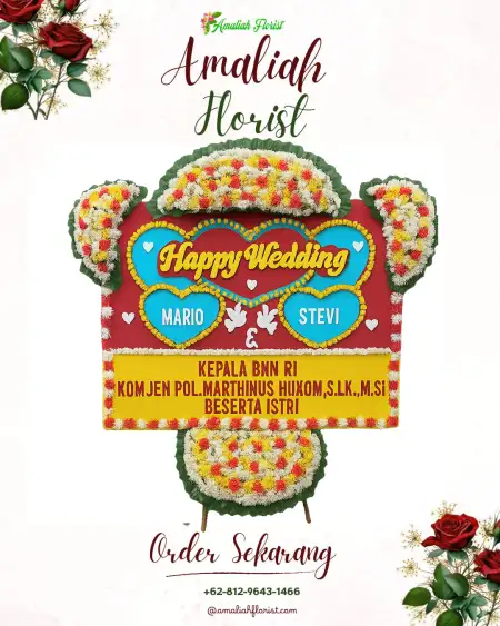 Papan Bunga Pernikahan Bendelan